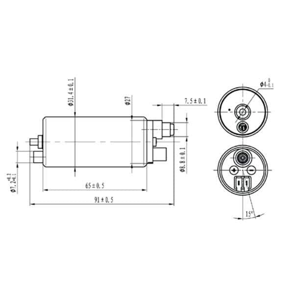 Bomba de Gasolina Interna 12V 3Bar