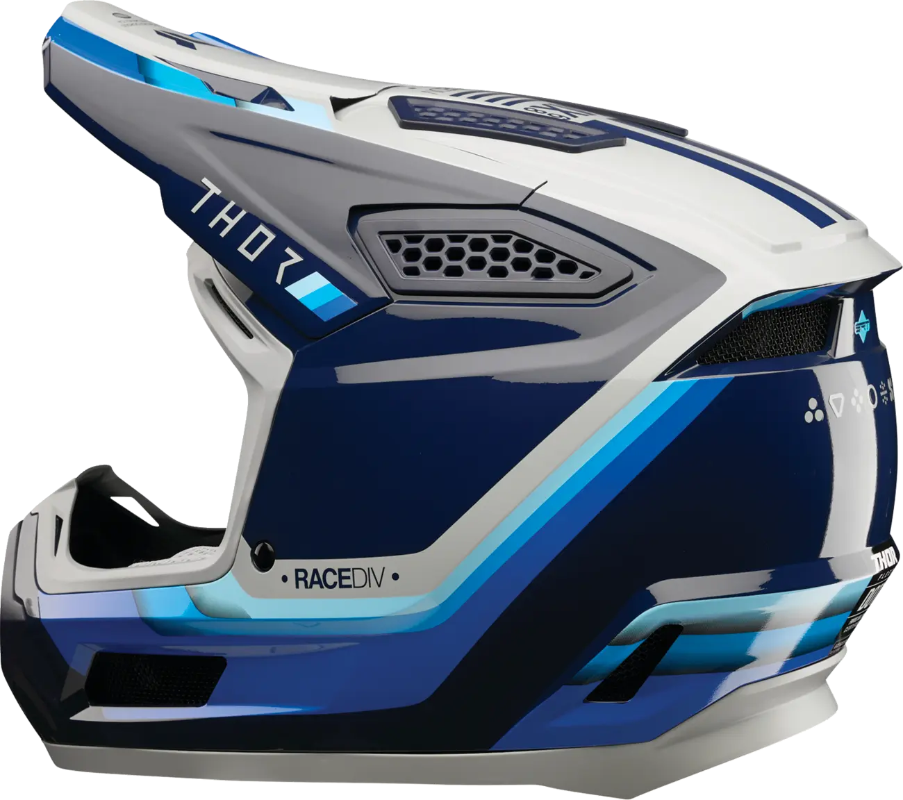 Casco THOR Fleet Defy Azul Blanco