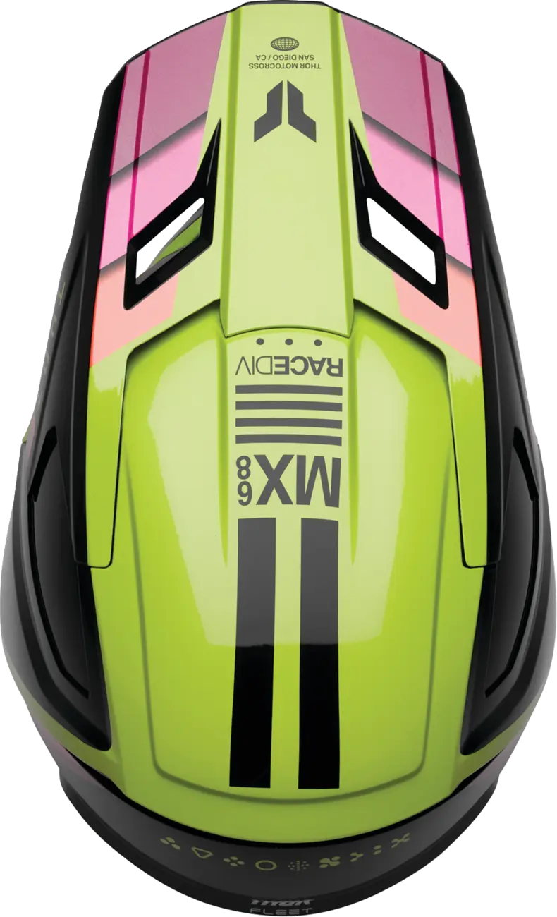 Casco THOR Fleet Infantil Defy Negro Amarillo