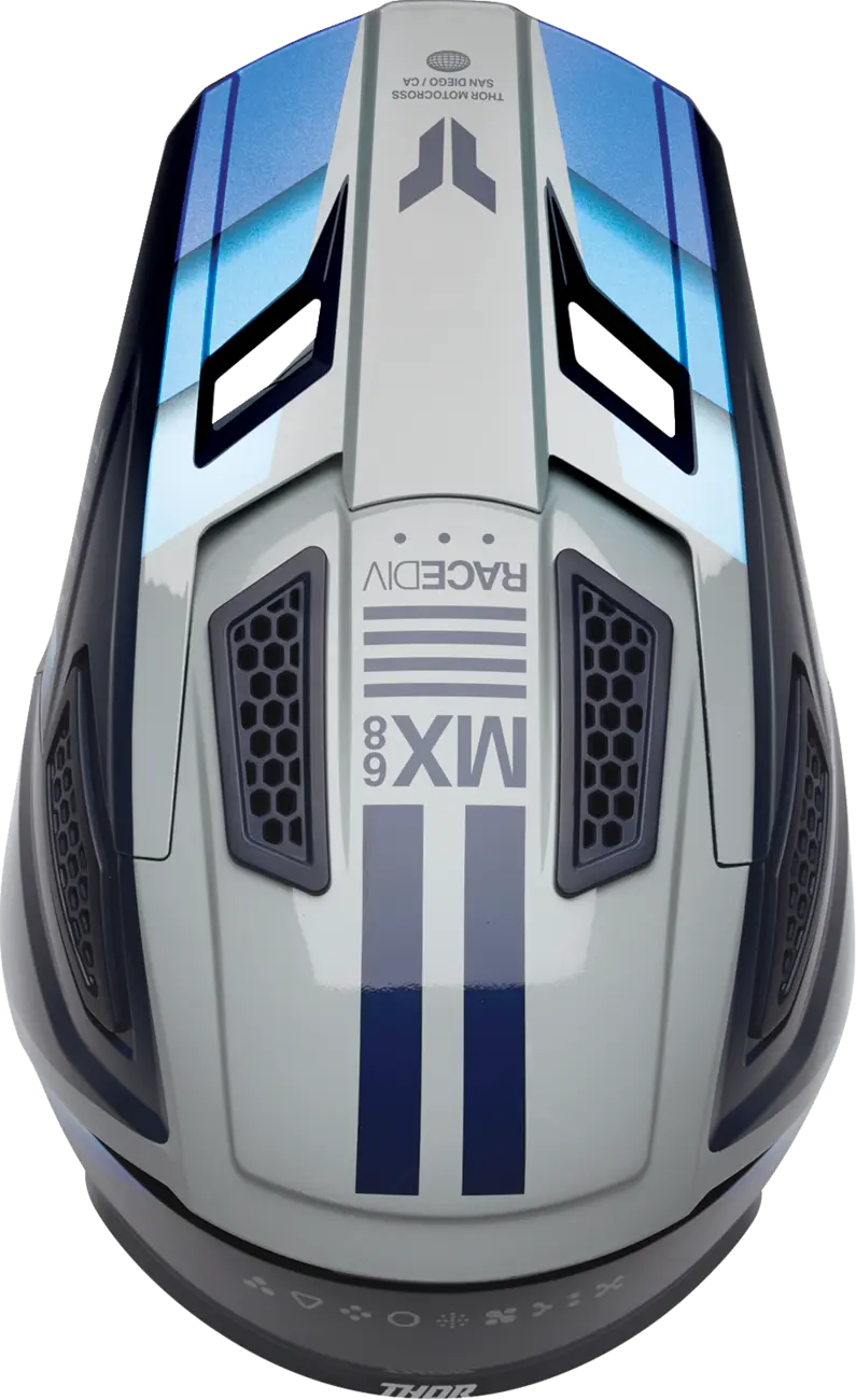 Casco THOR Fleet Defy Azul Blanco