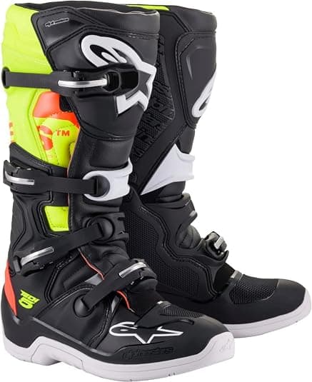 Botas Alpinestars Tech 5 Negro Rojo Amarillo Fluo image_1