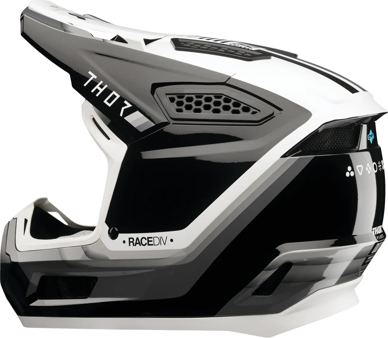 Casco THOR Fleet Defy Negro Blanco Casco THOR Fleet Defy Negro Blanco