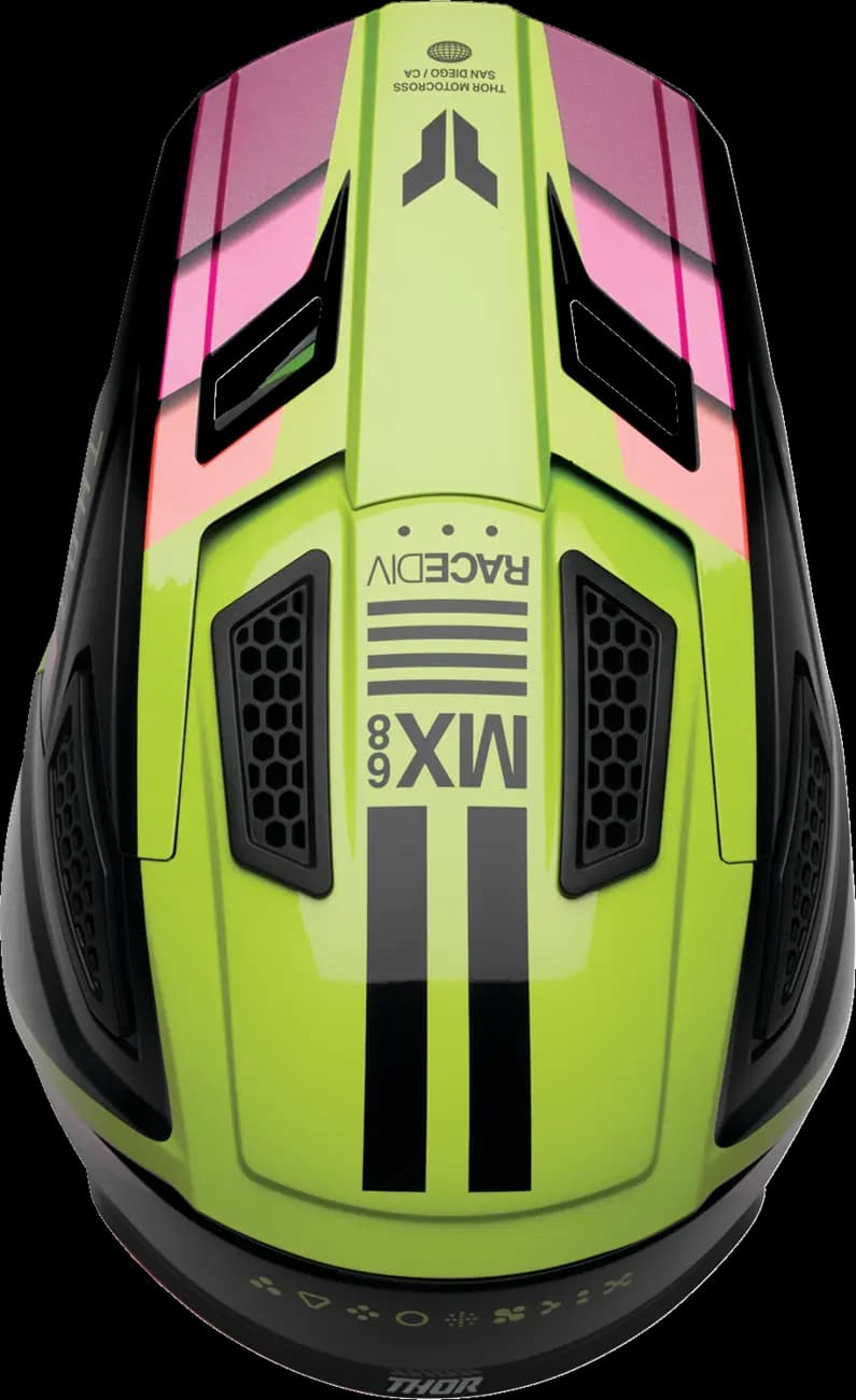 Casco THOR Fleet Defy Negro Amarillo Rosa Casco THOR Fleet Defy Negro Amarillo Rosa