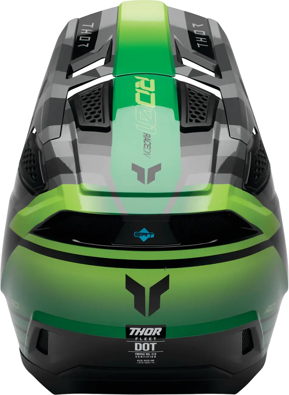 Casco THOR Fleet Camber Negro Verde Casco THOR Fleet Camber Negro Verde