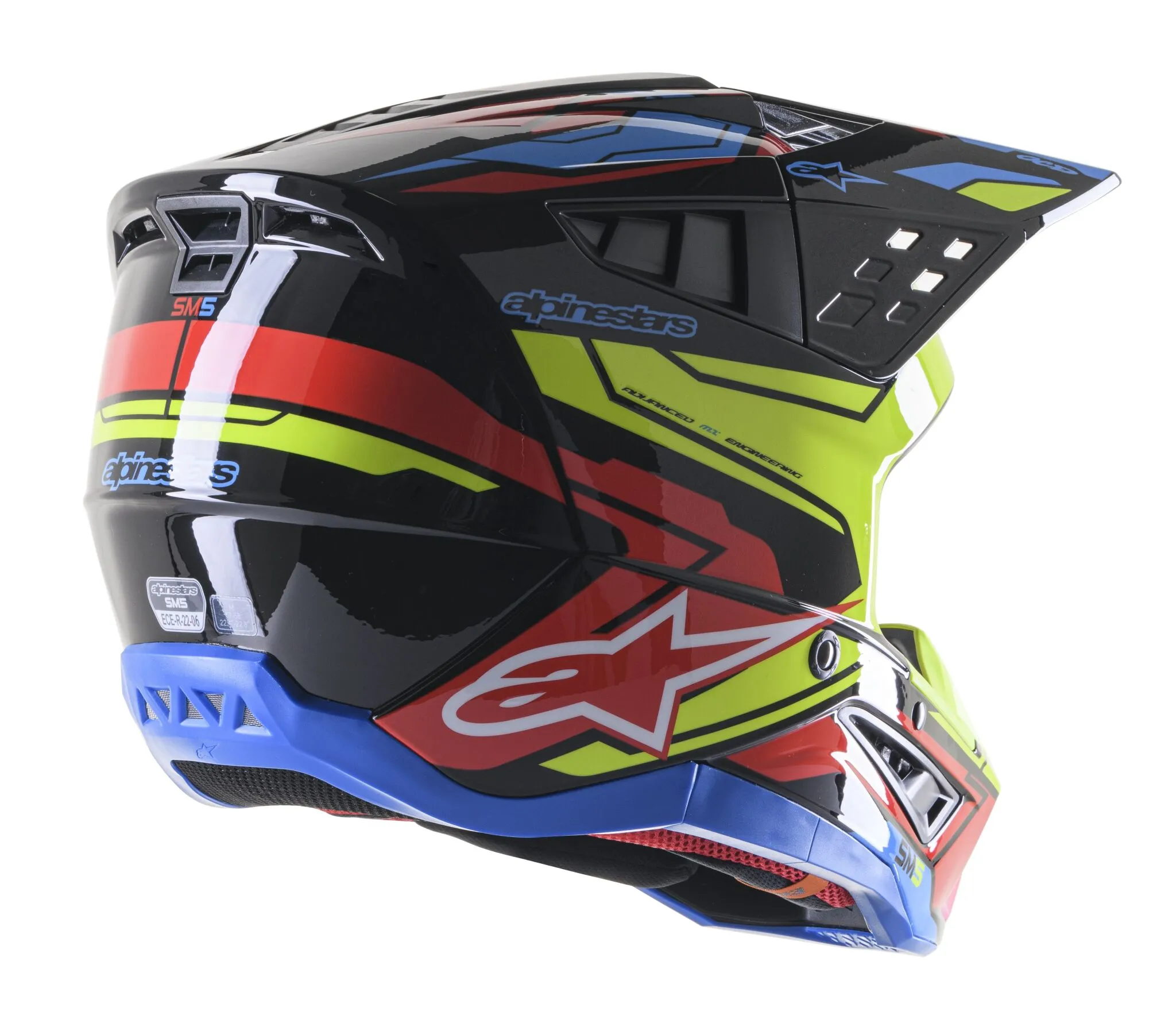 Casco Alpinestars S-M5 Action 2 2206 Negro Amarillo fluo Rojo (Clonado) Casco Alpinestars S-M5 Action 2 2206 Negro Amarillo fluo Rojo (Clonado)