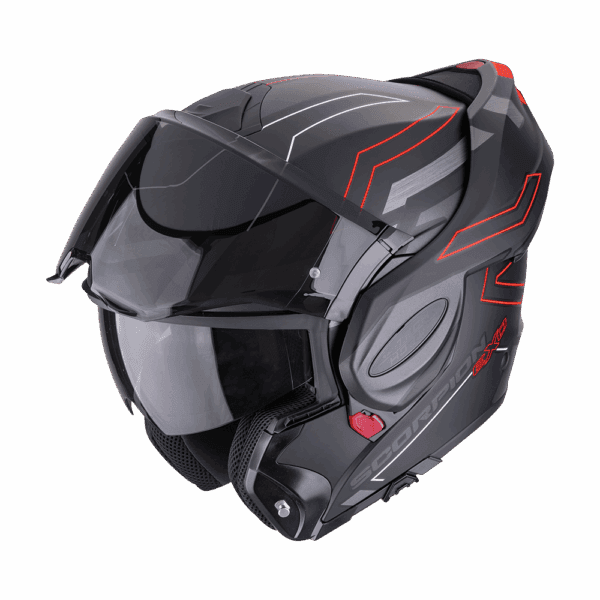 Casco Scorpion EXO-TECH Evo Conquer Negro Rojo Mat Casco Scorpion EXO-TECH Evo Conquer Negro Rojo Mat